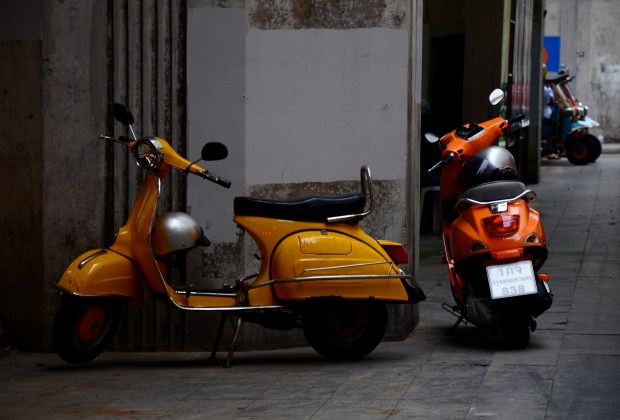 Yellow Vespa